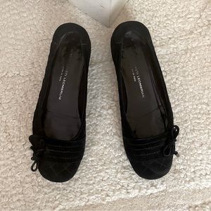 AGL Black Suede Ballet Flats